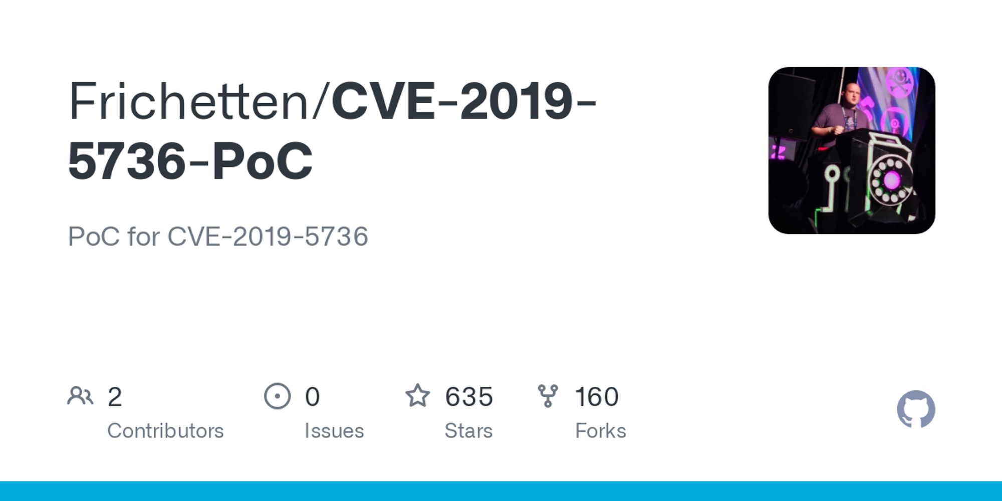 GitHub - Frichetten/CVE-2019-5736-PoC: PoC for CVE-2019-5736