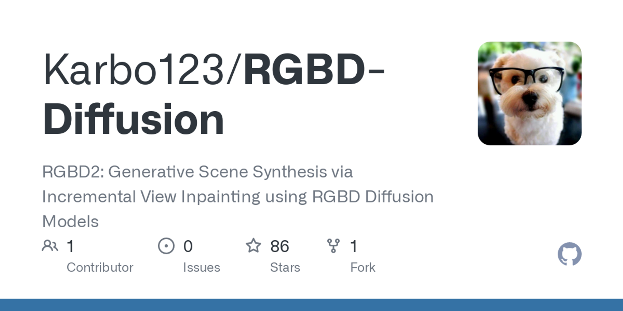 GitHub - Karbo123/RGBD-Diffusion: RGBD2: Generative Scene Synthesis via Incremental View Inpainting using RGBD Diffusion Models
