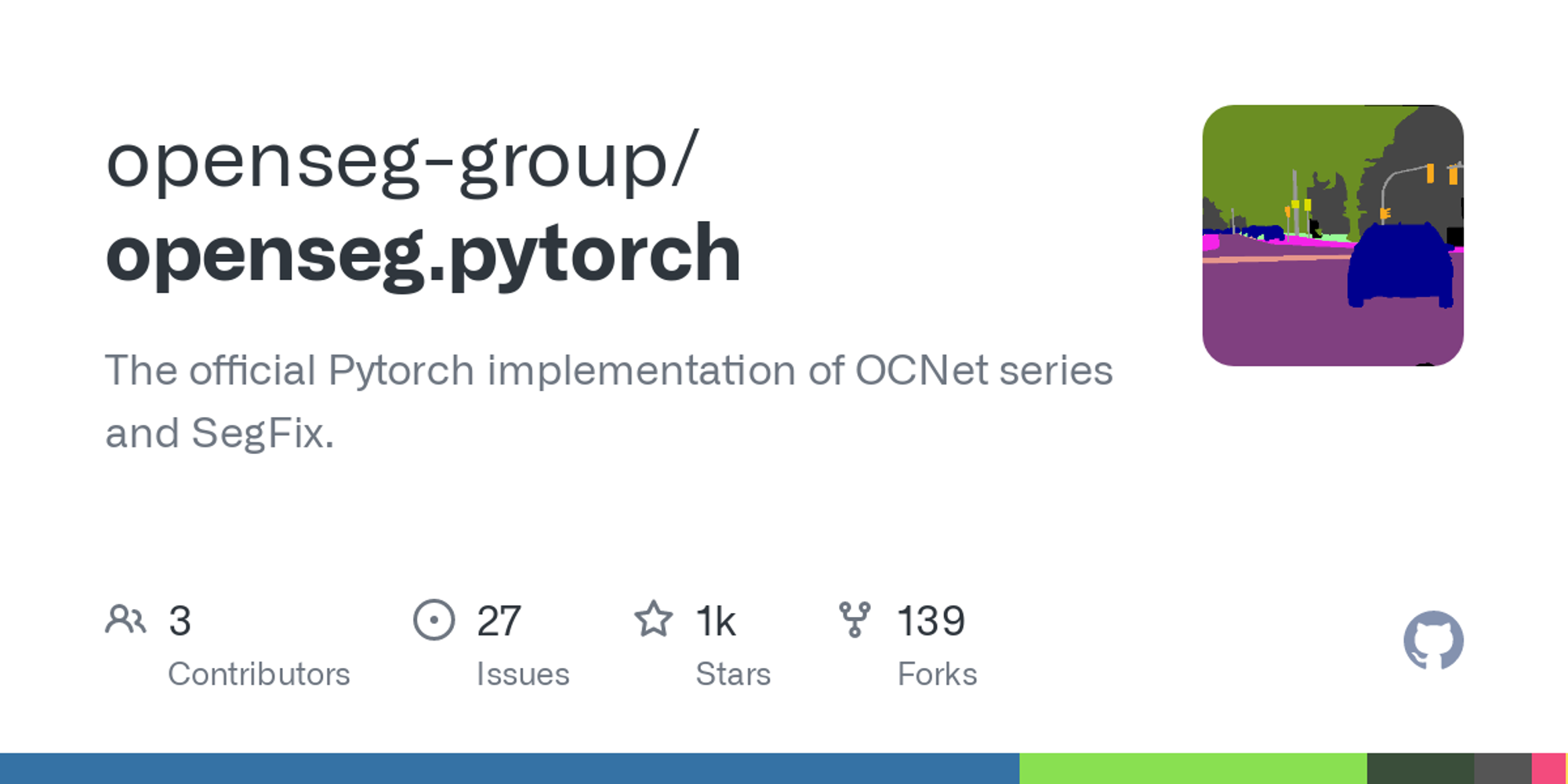 GitHub - openseg-group/openseg.pytorch: The official Pytorch implementation of OCNet series and SegFix.