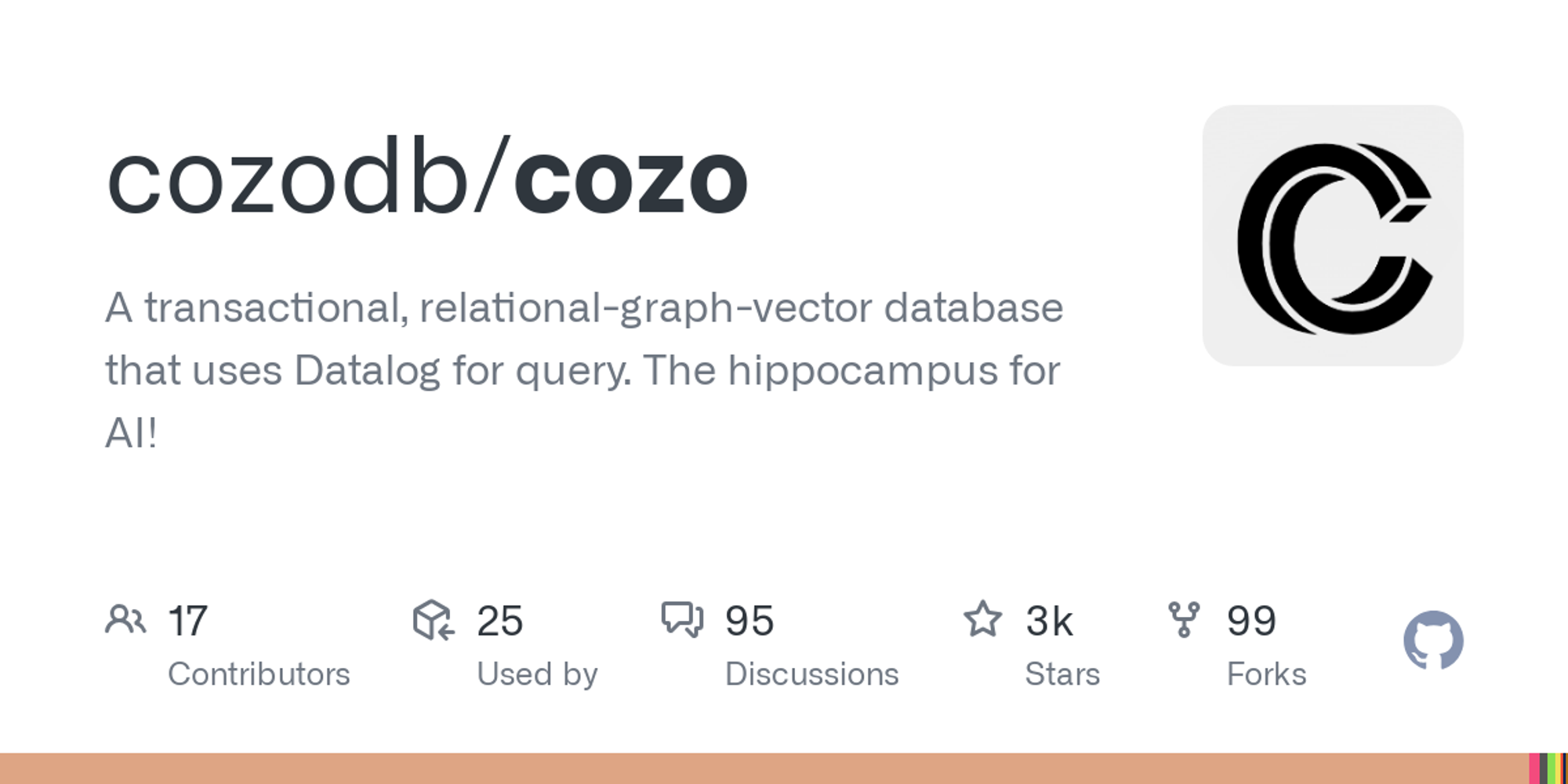 GitHub - cozodb/cozo: A general-purpose, transactional, relational database that uses Datalog and focuses on graph data and algorithms