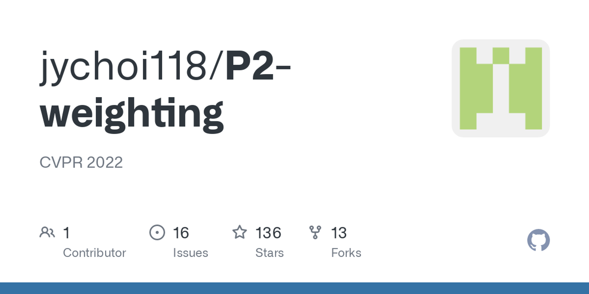 GitHub - jychoi118/P2-weighting: CVPR 2022