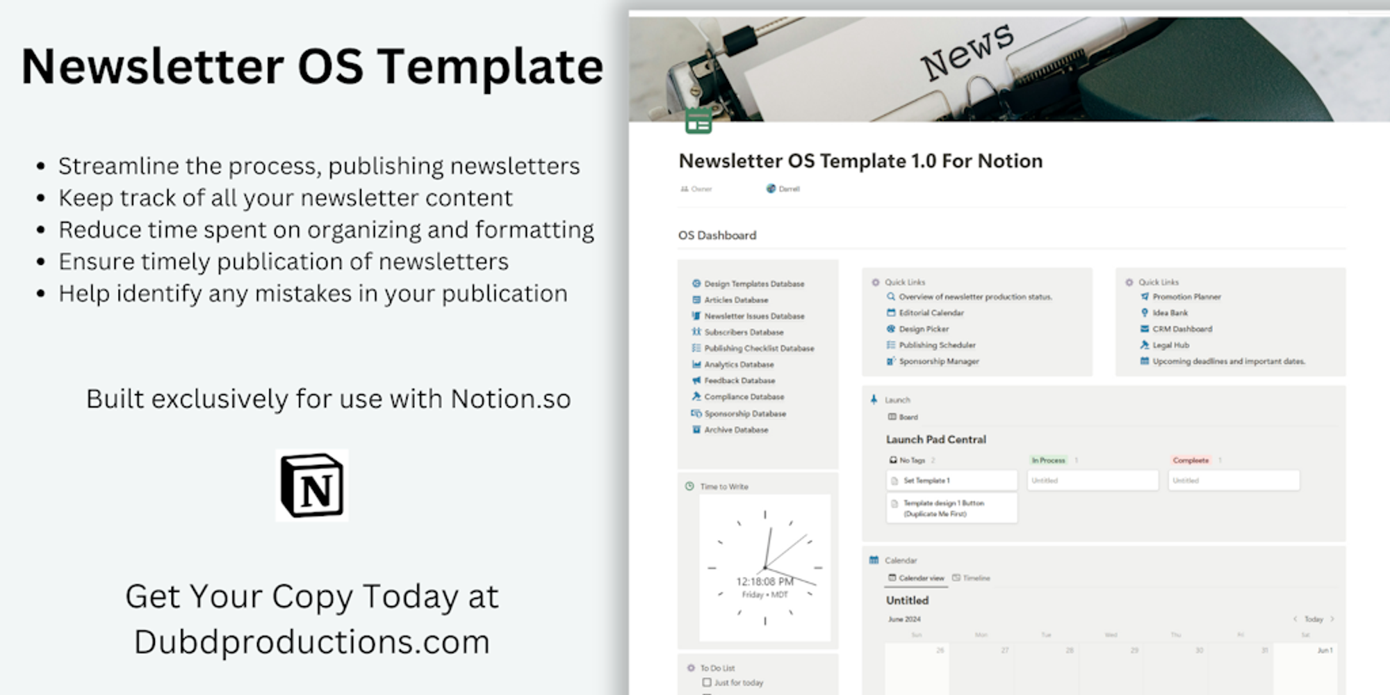 Newsletter OS Template - Created to make designing, publishing newsletter easy as 123 | Product Hunt