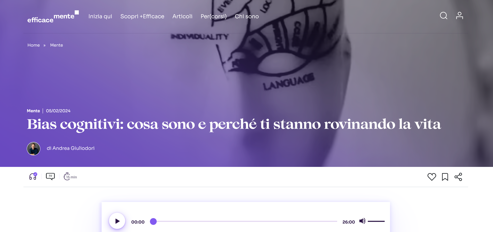 Articolo che parla di 23 bias cognitivi