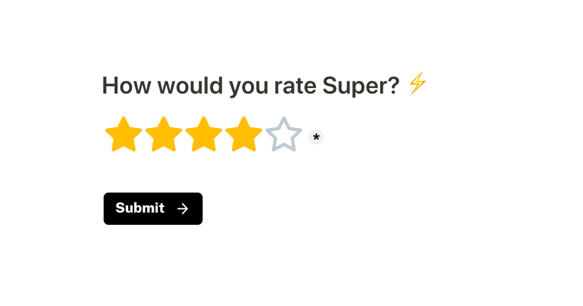 Star rating form