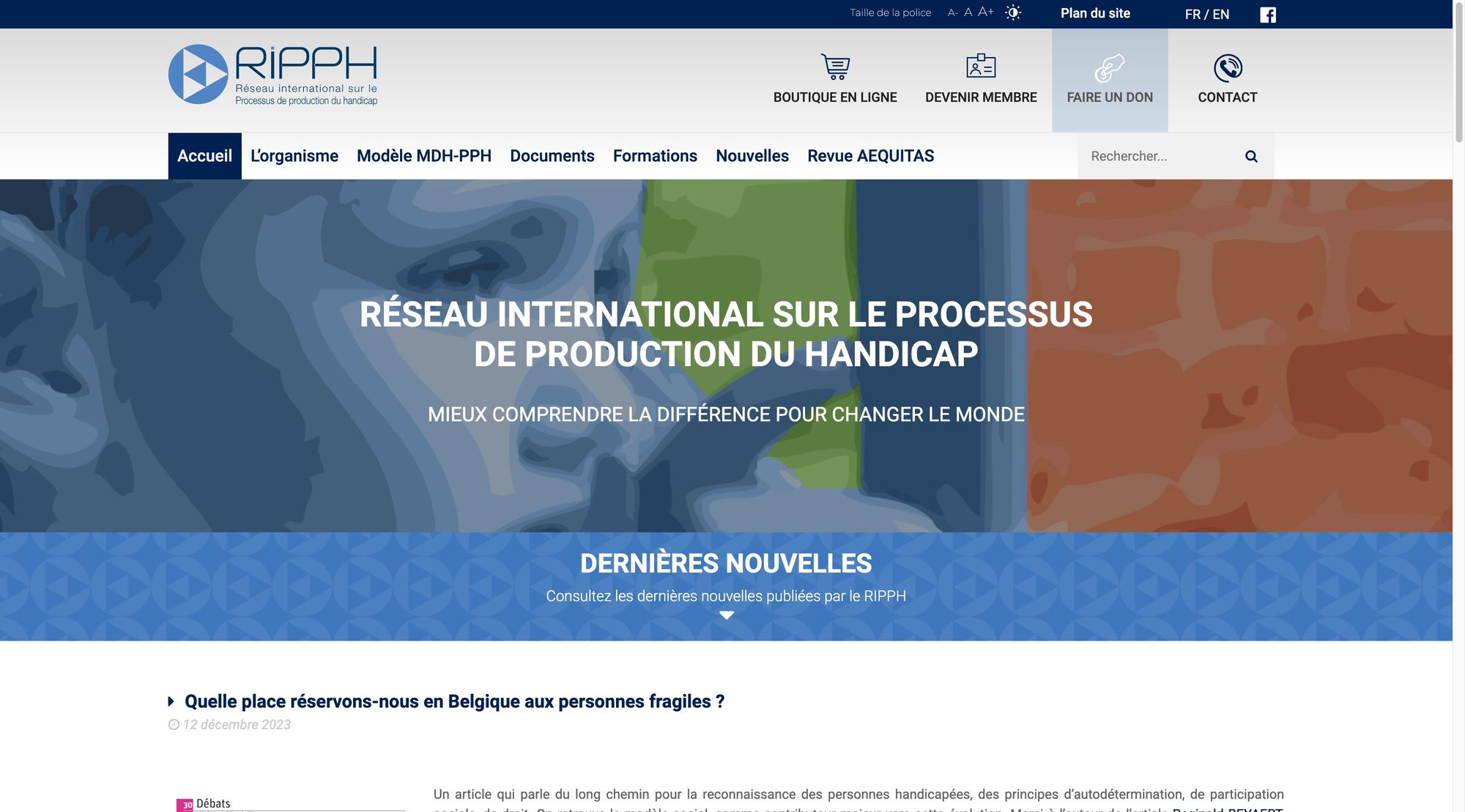 Réseau international sur le Processus de production du handicap - RIPPH