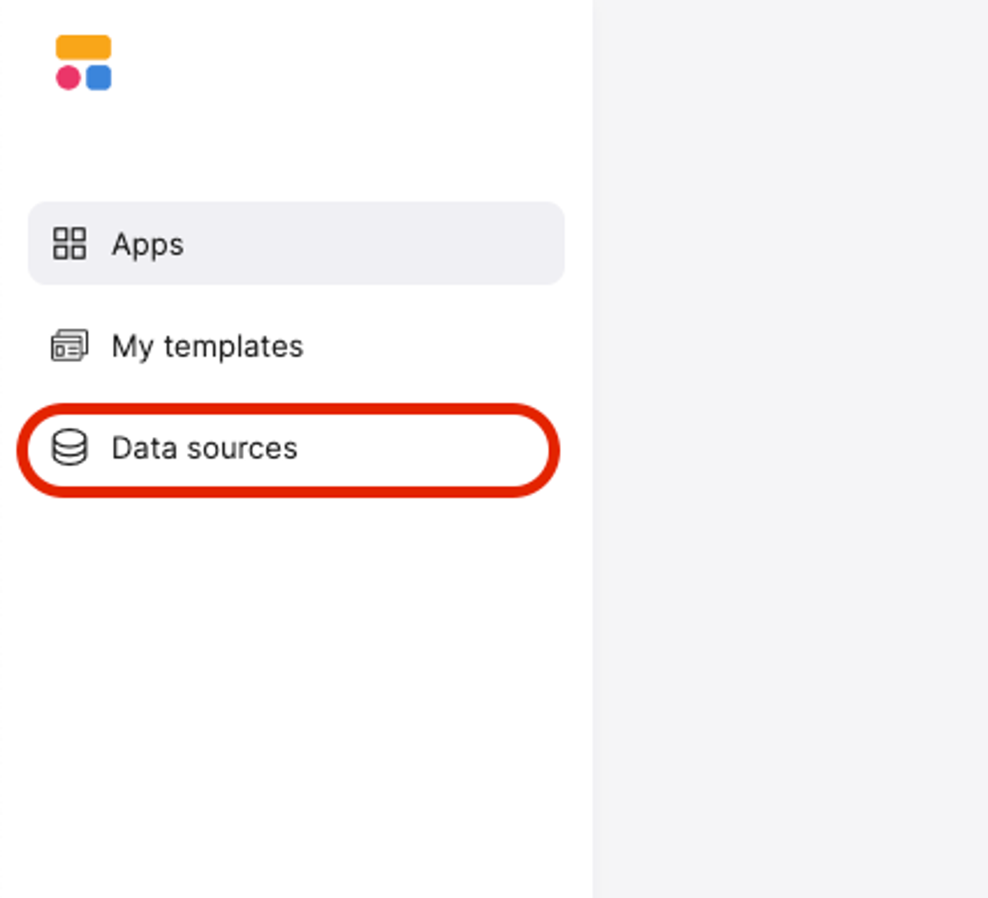 Select Data sources