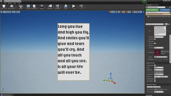 The auto-size feature also works with Expressive Text actors!