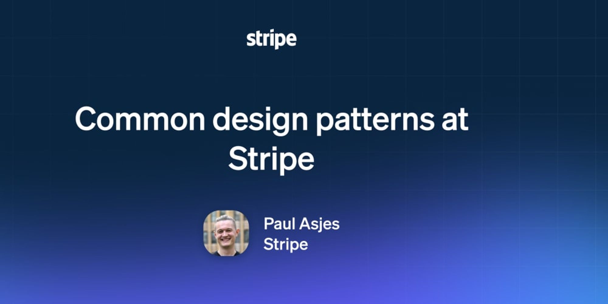 Common design patterns at Stripe