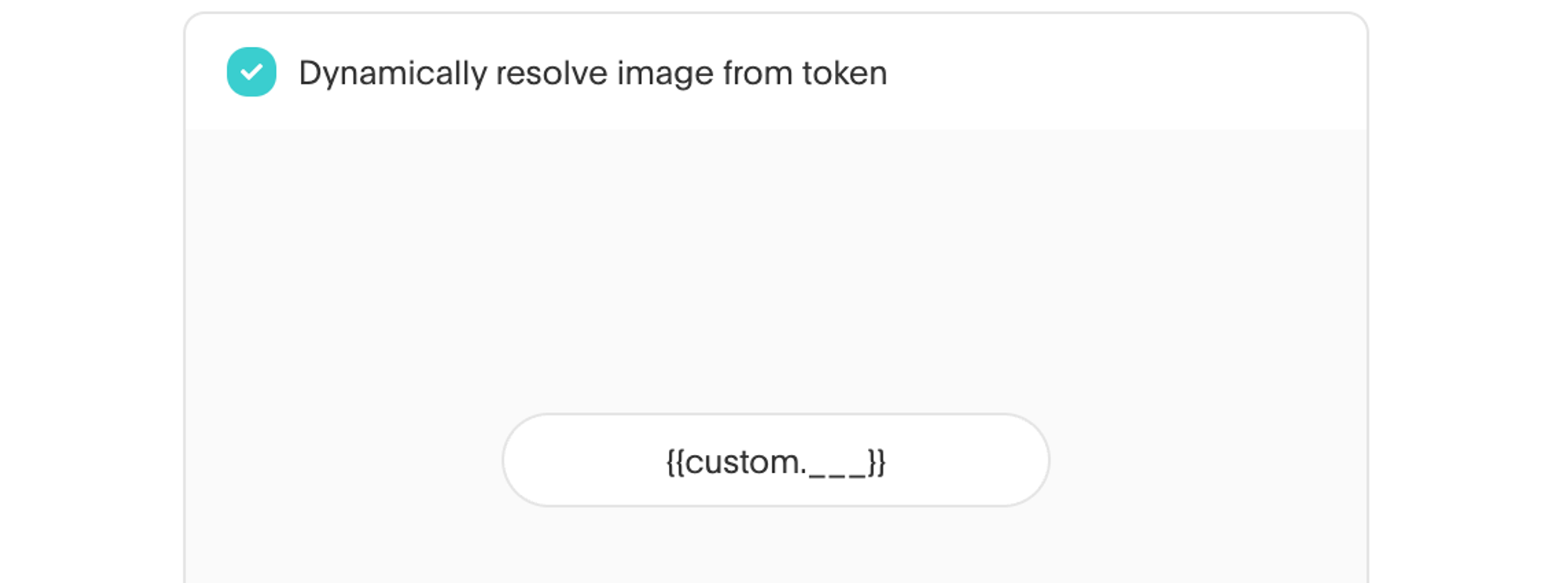 When you add the Image component to a Booklet, you will be able to choose if you want to use a custom token to populate the image.