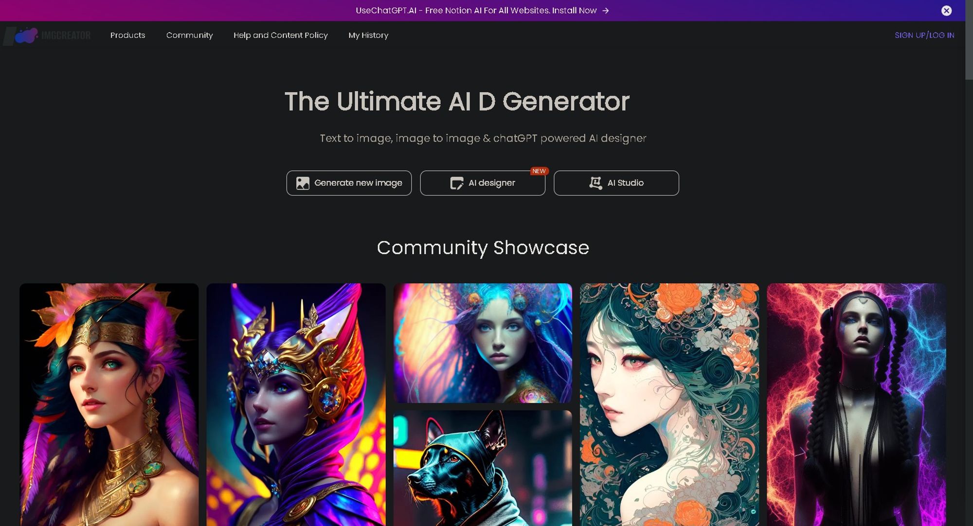 All-in-one AI Design Art Generator | AI Image Generator From Text | ImgCreator.AI