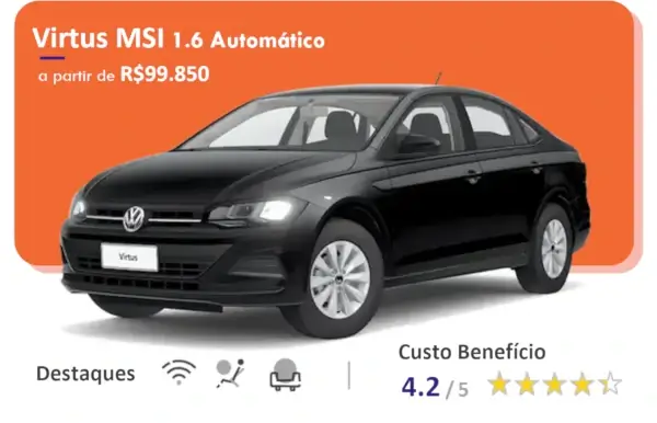 Confira nossa avaliação do Volkswagen Virtus 1.6 MSI