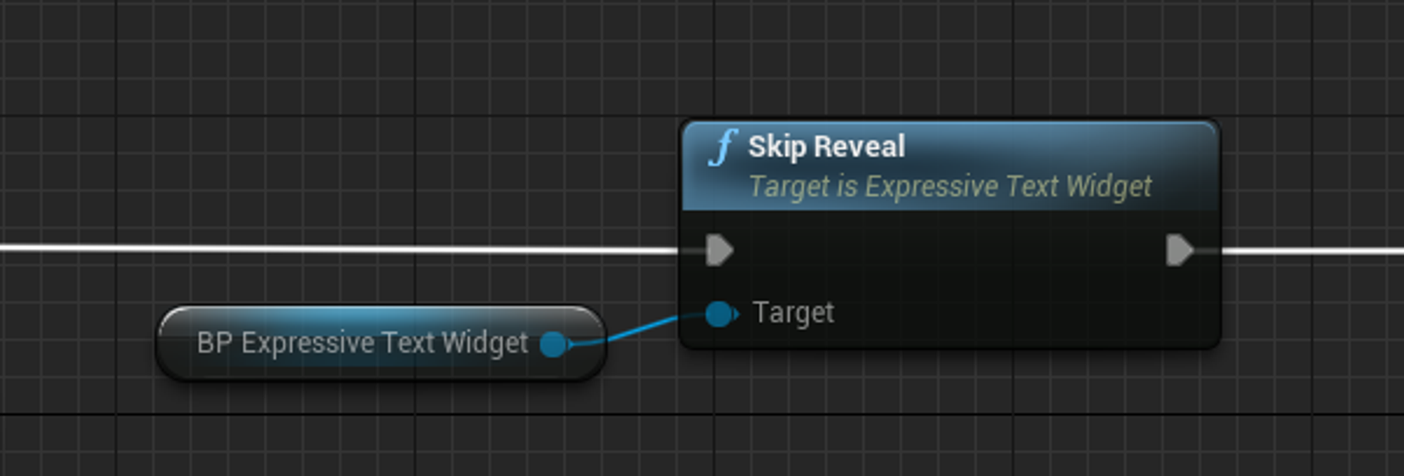 Skipping reveal text on a UI Widget
