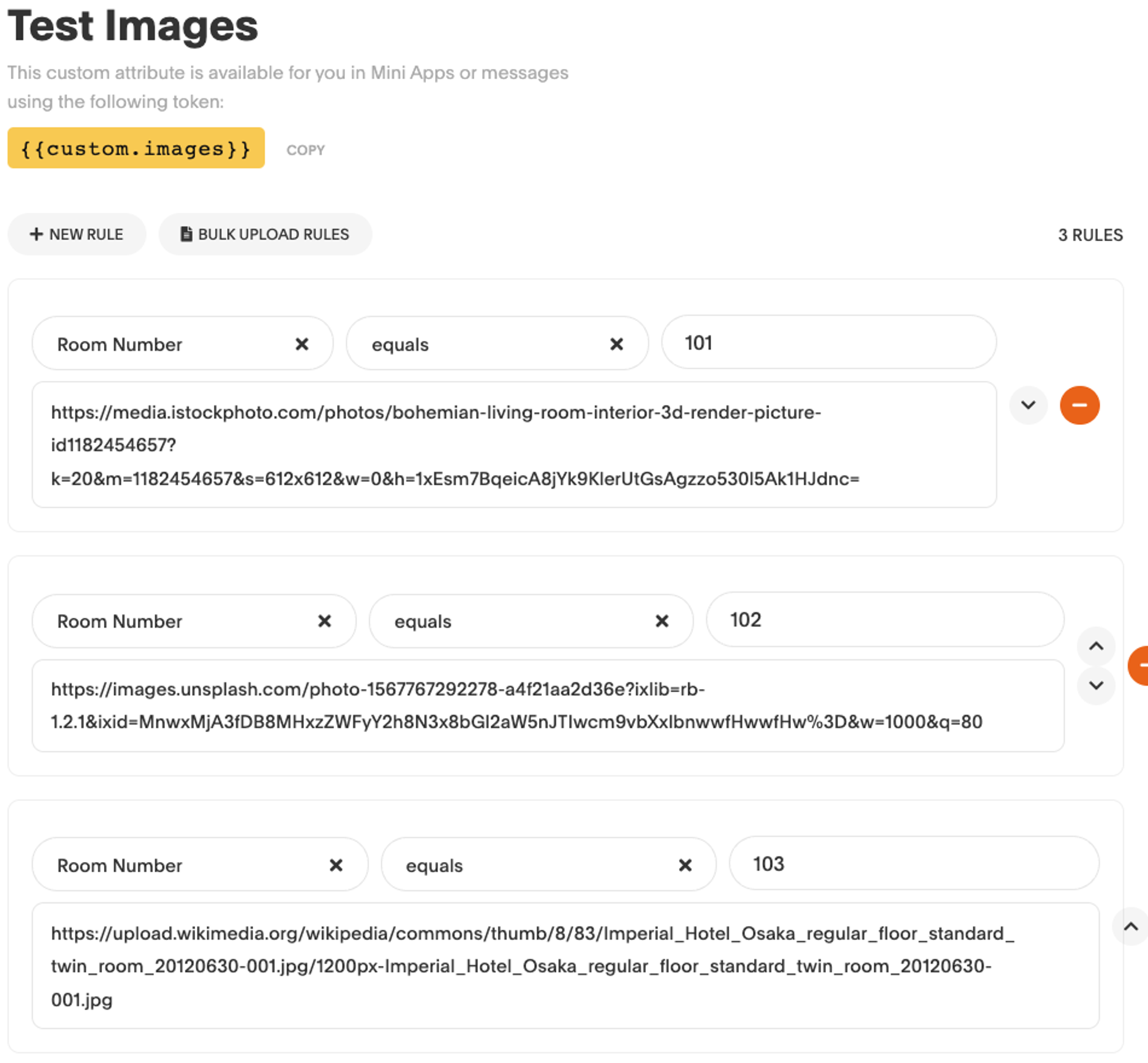 Image links are used if you’re selecting “Dynamically resolve image from token” in a booklet.