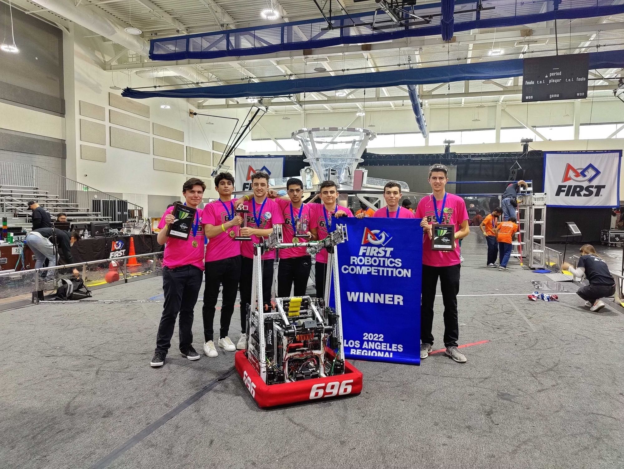 Drive team at LA Regional: those who worked directly with the robot during competition matches.