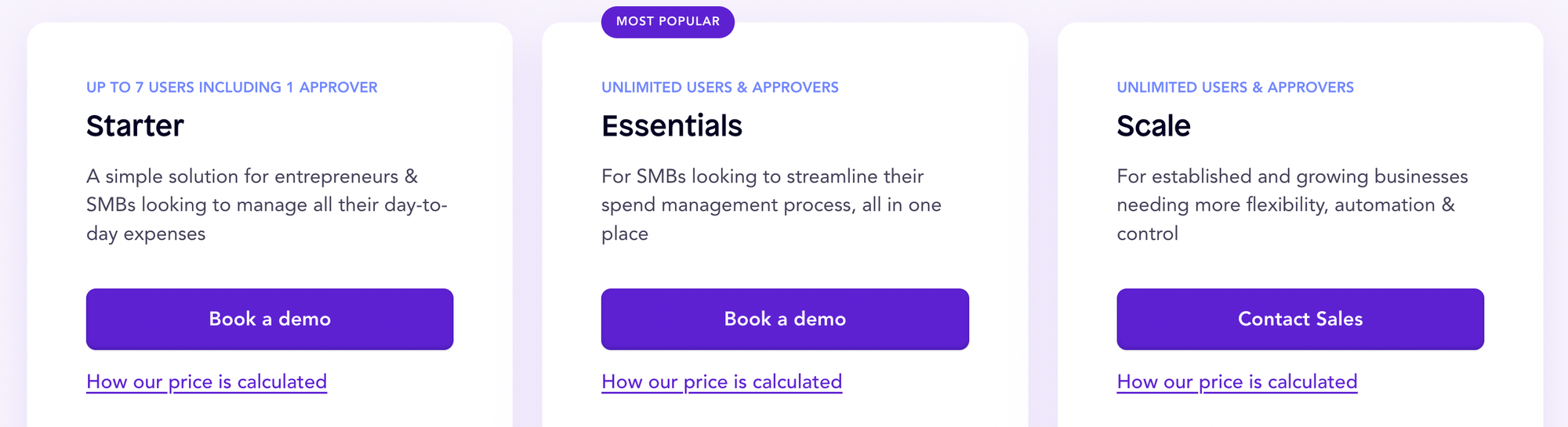 Spendesk pricing plans