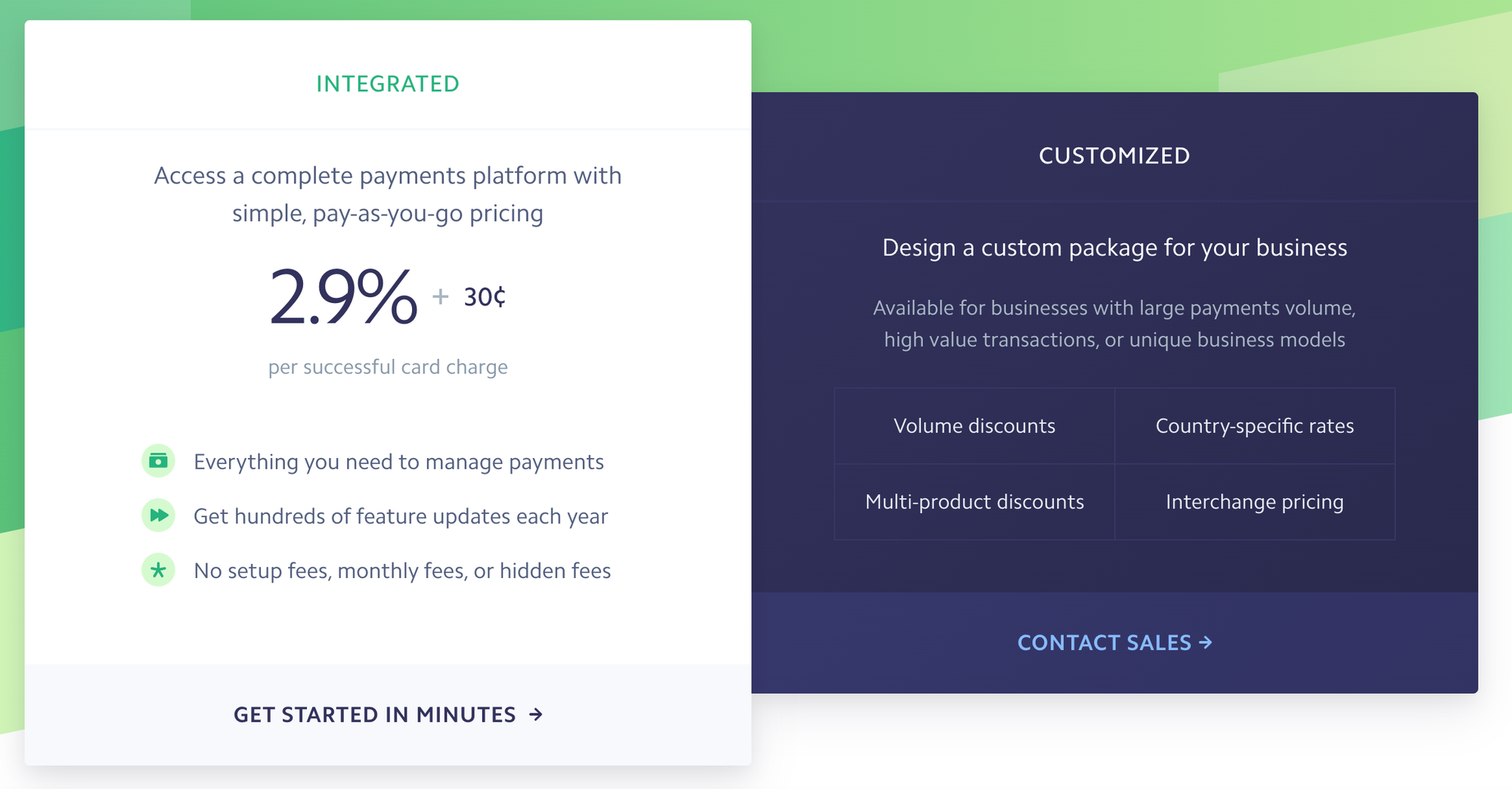 Stripe pricing plans