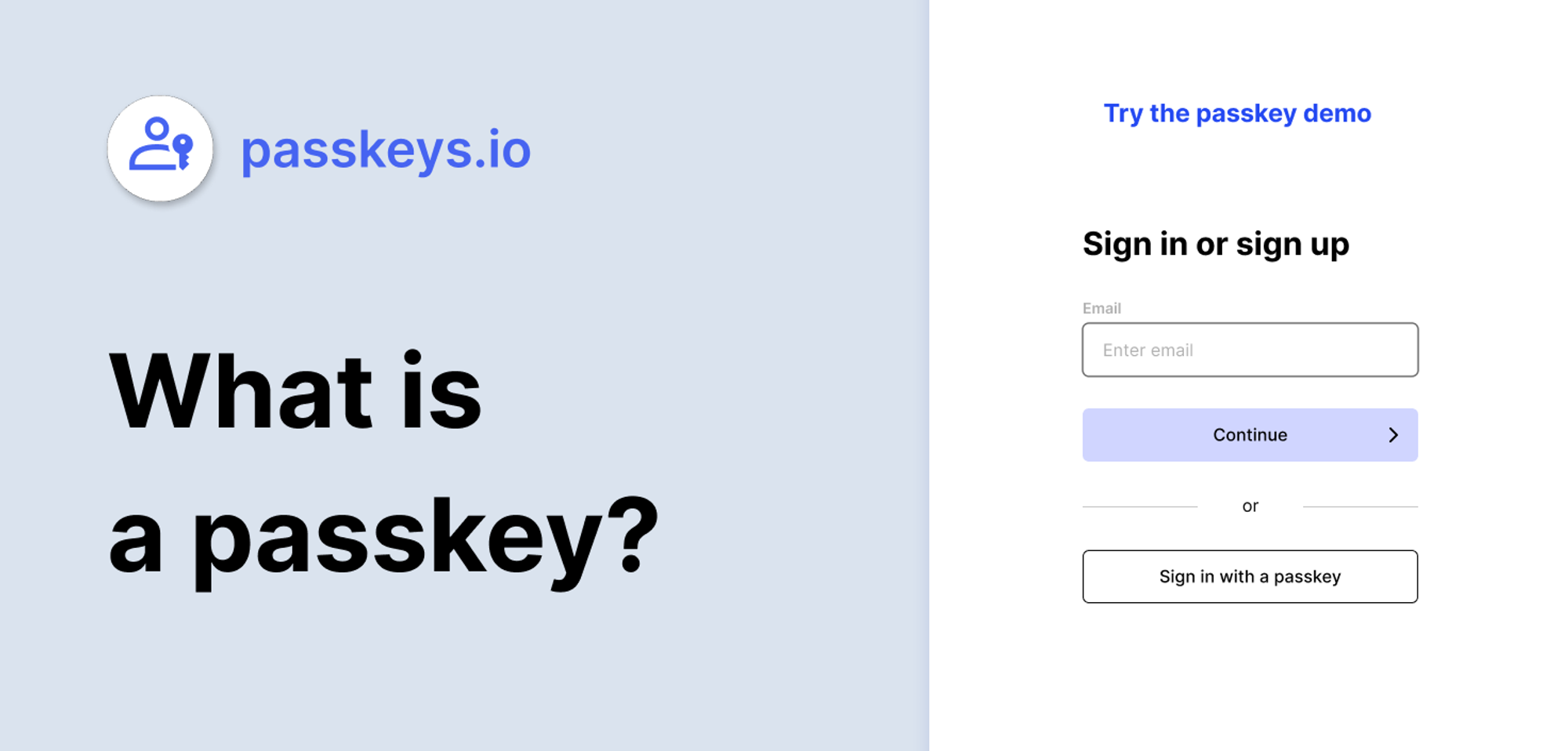 Passkeys.io – A Passkey Authentication Demo