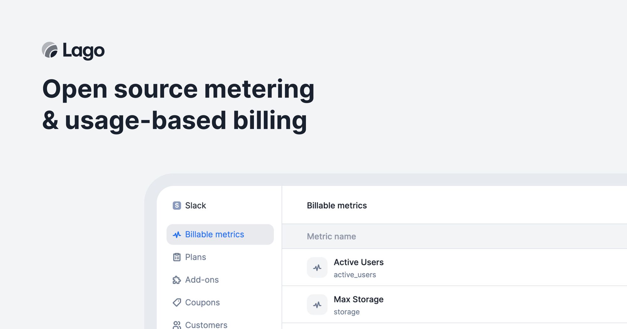 Lago - Open Source Metering & Usage-Based Billing