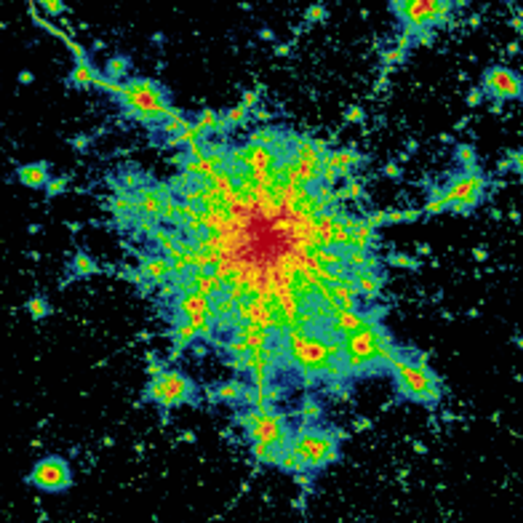 Light pollution map