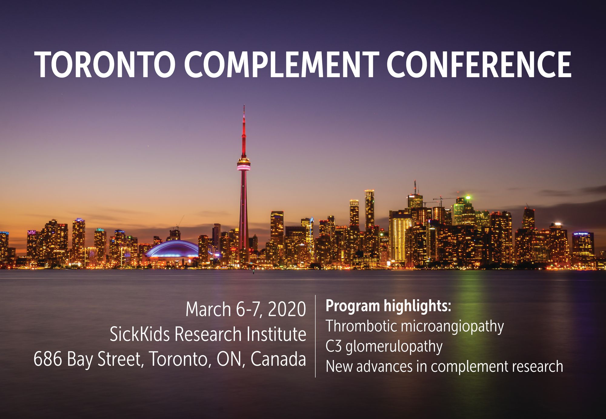 TORONTO COMPLEMENT CONFERENCE 2021